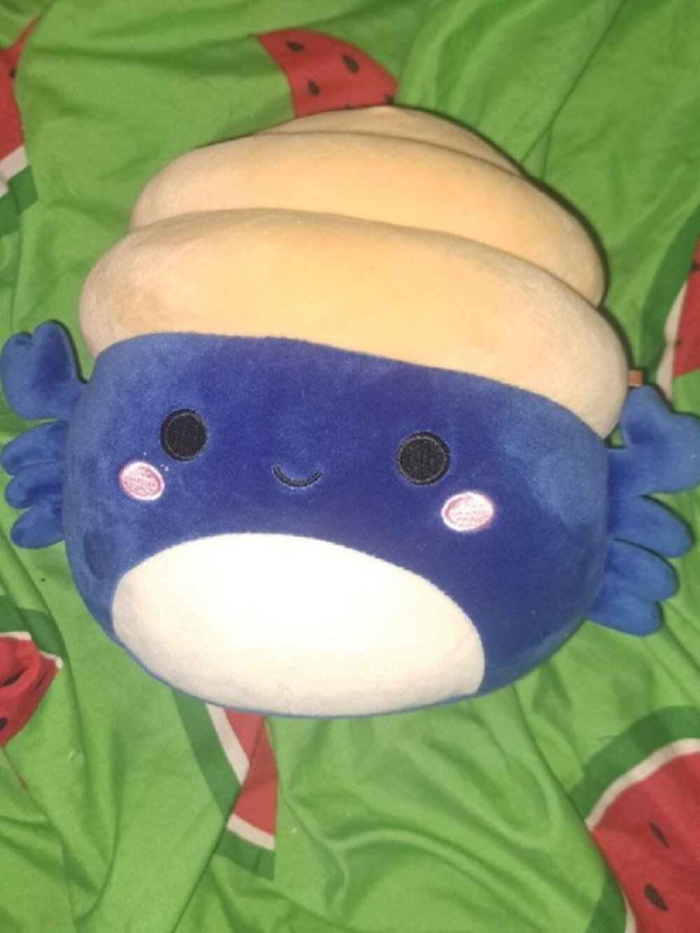 Squishmallow - bernard l'hermite bleu